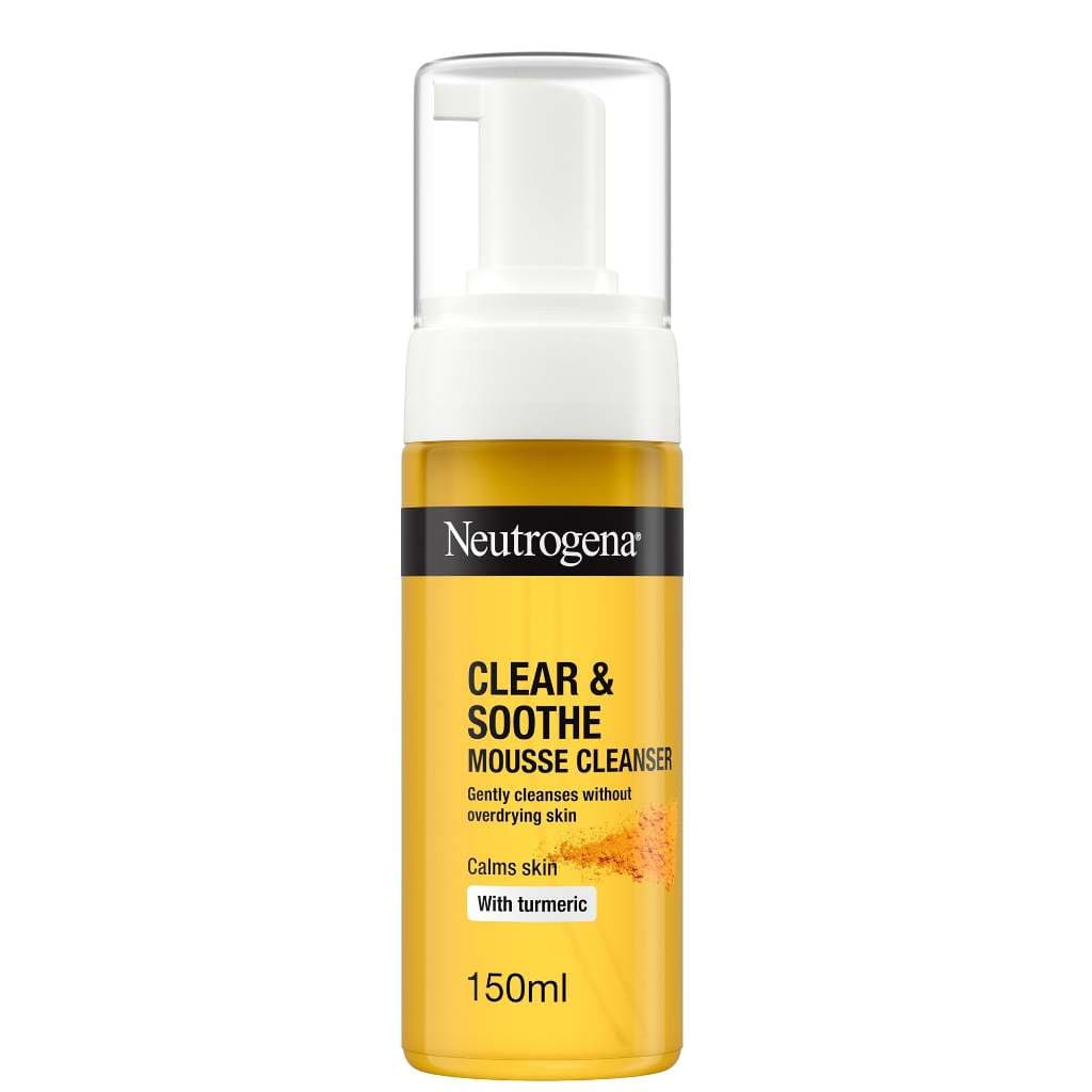 Neutrogena Clear & Soothe Mousse Cleanser 150ml For Normal Sensitive Skin