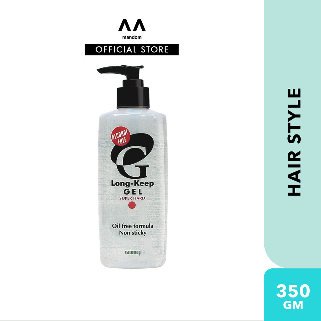Mandom Long Keep Hair Gel With Pump 350g - Super Hard