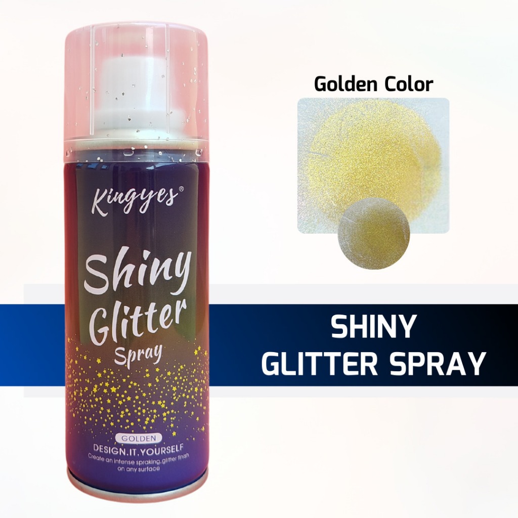 Kingyes Shiny Glitter Spray 120ml - Golden