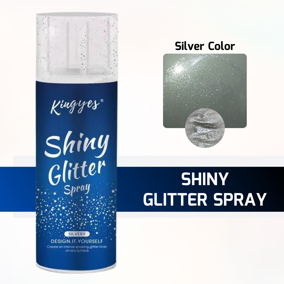 Kingyes Shiny Glitter Spray 120ml - Silvery