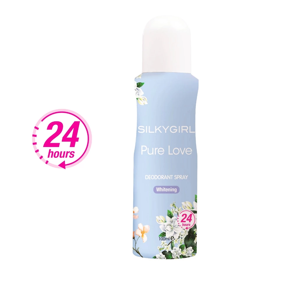Silky Girl Deodorant Spray 24H 100ml - Pure Love
