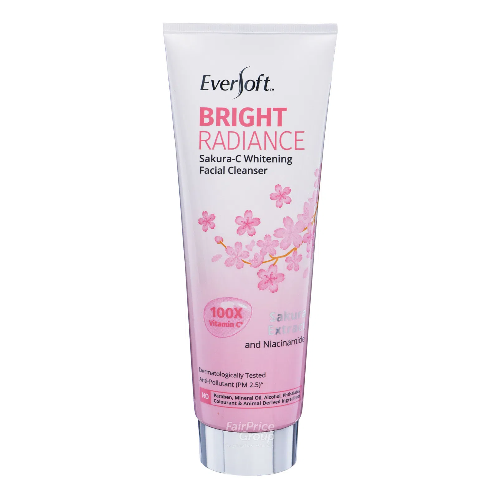 Eversoft Bright Radiance Sakura-C Whitening Facial Cleanser 100g - Image 1