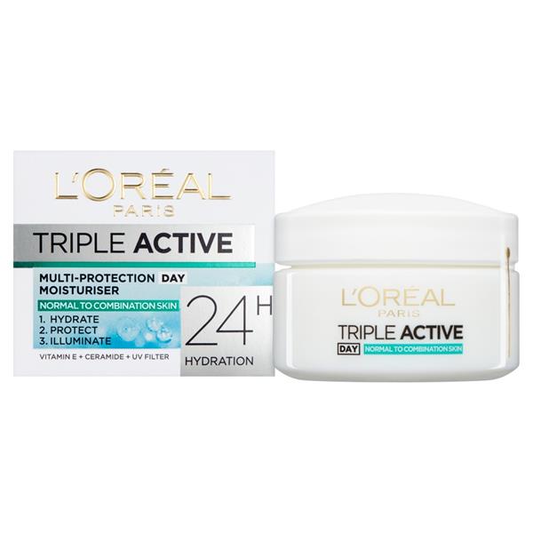 Loreal Triple Active Moisturiser 50ml - Day Moisturizer Normal & Combination