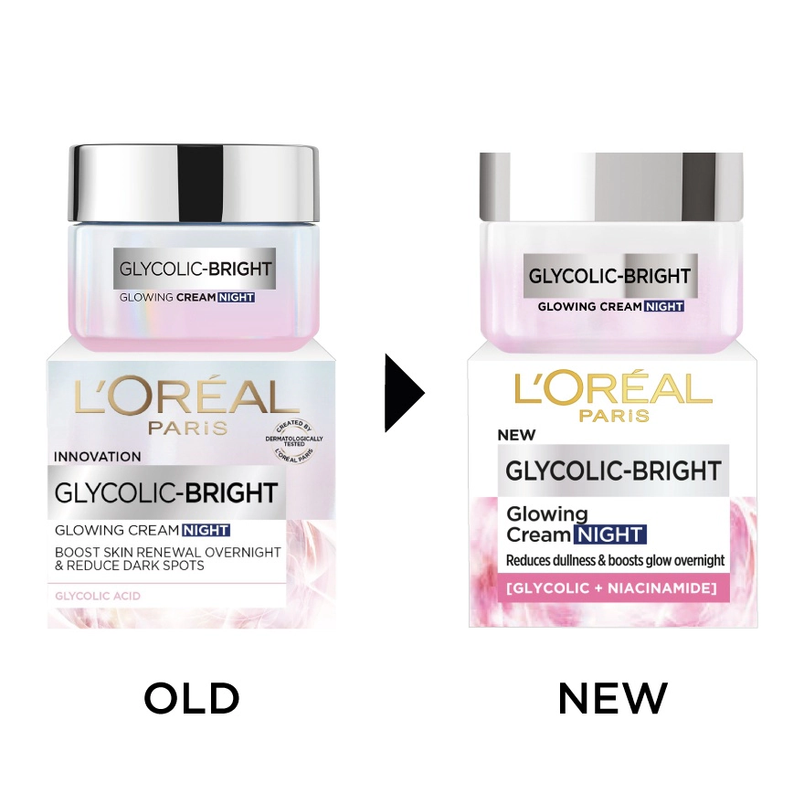 Loreal Glycolic-Bright Glowing Cream 50ml - Night