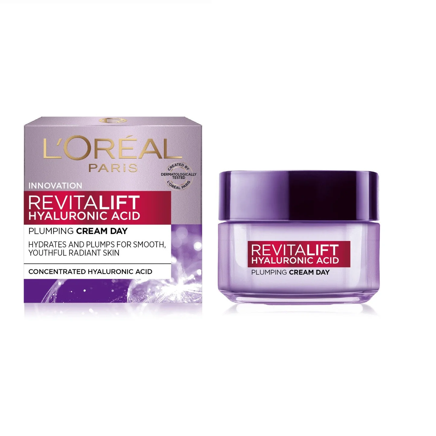 Loreal Revitalift Hyaluronic Acid Plumping Day Cream 50ml - Image 1