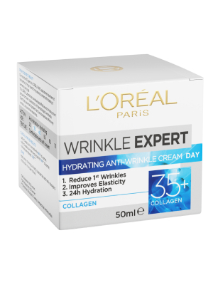 L'Oreal Wrinkle Expert Anti-Wrinkle Cream 50ml - Hydrating Cream Day 35+