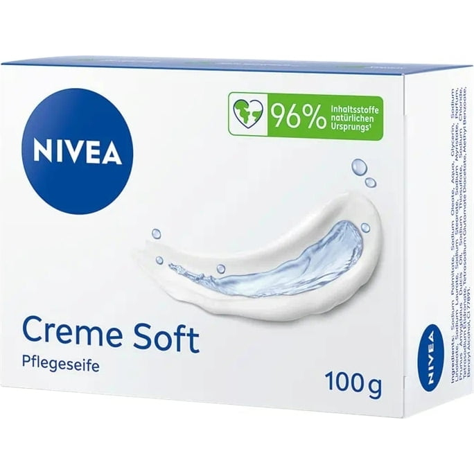 Nivea Creme Soft Care Soap 3x100g - Image 1