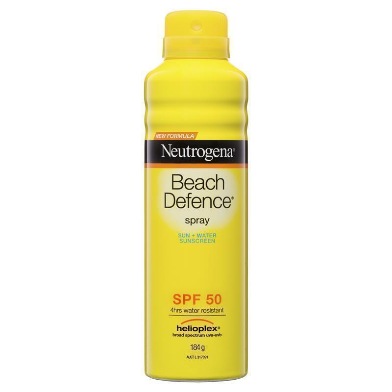 Neutrogena Beach Defence Sun+Water Sunscreen Spray SPF 50 184g - Image 1